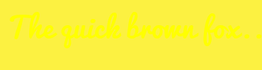 Image with Font Color FFFF00 and Background Color FCF141
